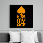 printfashion Kiss my ace - Vászonkép - Fekete (15555916)