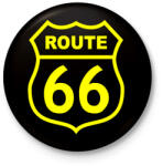 printfashion route 66 - Kitűző, hűtőmágnes - Fekete (11594742)