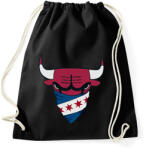 printfashion Csikágói Bikák - Sportzsák, Tornazsák - Fekete (1903276)