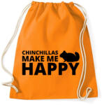 printfashion Chinchillas make me happy - Sportzsák, Tornazsák - Narancssárga (13427379)