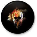 printfashion Absztrakt koponya - Kitűző, hűtőmágnes - Fekete (3097013)