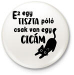 printfashion Ez egy tiszta póló, csak van egy cicám - Kitűző, hűtőmágnes - Fehér (16534990)