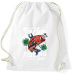 printfashion Szerencsés horgász póló - Sportzsák, Tornazsák - Fehér (6149188)