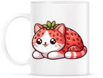printfashion Eper cica - Bögre - Fehér (16063938)