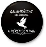 printfashion A galambászat a véremben van - Kitűző, hűtőmágnes - Fekete (4588200)