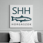 printfashion SHH horgászok - Vászonkép - Fehér (6640683)