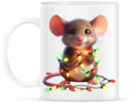 printfashion Cuki vicces karácsonyi party egér - Bögre - Fehér (15259207)