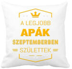 printfashion A legjobb apák szeptember - Párnahuzat, Díszpárnahuzat - Fehér (2802302)