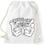 printfashion Pew pew pew csak úgy - Sportzsák, Tornazsák - Fehér (11118135)