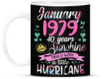 printfashion Birthday january 1979 sunshine mixed hurricane - Bögre - Fekete (1169212)