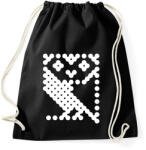 printfashion Pont bagoly - Sportzsák, Tornazsák - Fekete (13829096)
