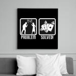 printfashion Probléma megoldva - Vászonkép - Fekete (6652368)