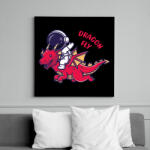 printfashion Dragon fly - Űrhajóssal - Vászonkép - Fekete (6930532)