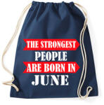 printfashion A legerősebb emberek júniusban születnek - Sportzsák, Tornazsák - Sötétkék (1266262)