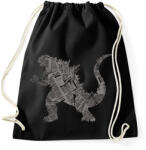 printfashion Kaiju - Sportzsák, Tornazsák - Fekete (213436)