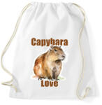 printfashion Capybara Love - Sportzsák, Tornazsák - Fehér (16253792)