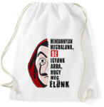 printfashion pénzrablás igyunk póló - Sportzsák, Tornazsák - Fehér (12567898)