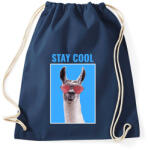printfashion STAY COOL LLAMA - Sportzsák, Tornazsák - Sötétkék (11444595)