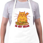 printfashion Nem vagyok vegán - Kötény - Fehér (11799095)