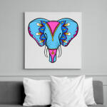 printfashion Elefánt - Vászonkép - Fehér (6625344)