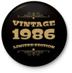 printfashion 1986 - Kitűző, hűtőmágnes - Fekete (4095180)