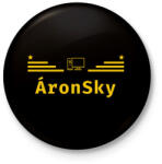printfashion ÁronSky Legújabb minta! - Kitűző, hűtőmágnes - Fekete (4115564)