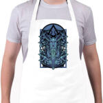 printfashion Kék vászon - Kötény - Fehér (4900003)