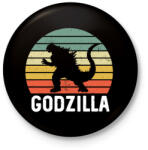 printfashion Godzilla - Kitűző, hűtőmágnes - Fekete (3101312)