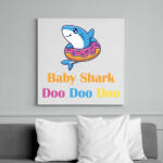 printfashion Baby shark - Vászonkép - Fehér (6640501)