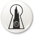 printfashion Setét torony - Kitűző, hűtőmágnes - Fehér (10974615)