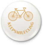 printfashion Biciklis mosoly - Kitűző, hűtőmágnes - Fehér (7431925)