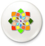 printfashion Mandala 6 - Kitűző, hűtőmágnes - Fehér (3080002)