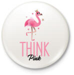 printfashion thinkpink - Kitűző, hűtőmágnes - Fehér (11524406)
