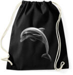 printfashion Delfin portré - Sportzsák, Tornazsák - Fekete (5028553)