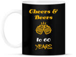 printfashion CHEERS AND BEERS 60 YEARS - Bögre - Fekete (1771627)