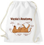 printfashion Vizsla anatómia - Sportzsák, Tornazsák - Fehér (7530348)