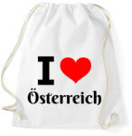 printfashion I love Österreich - Sportzsák, Tornazsák - Fehér (10646613)