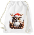 printfashion Vicces karácsonyi rocker party bagoly - Sportzsák, Tornazsák - Fehér (15254512)