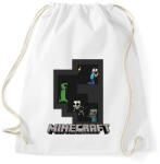 printfashion Minecraft - Sportzsák, Tornazsák - Fehér (493926)