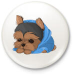 printfashion Yorkshire terrier - Kitűző, hűtőmágnes - Fehér (13885561)