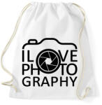 printfashion I love photography - Sportzsák, Tornazsák - Fehér (7257379)