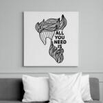 printfashion All you need is (beard) - Vászonkép - Fehér (6838207)