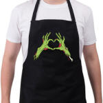 printfashion Zombi szív - Kötény - Fekete (14058501)