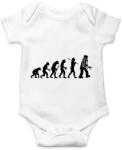 printfashion Az ember evolúciója - fekete - Baba Body - Fehér (13580804)