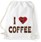 printfashion Szeretem a kávét- I love coffee - Sportzsák, Tornazsák - Fehér (4372236)