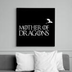 printfashion sárkányok anyja fehér - Vászonkép - Fekete (6648521)