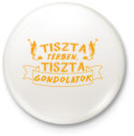 printfashion Tiszta térben tiszta gondolatok - Kitűző, hűtőmágnes - Fehér (9285378)