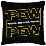 printfashion Pew Pew beep boop - Párnahuzat, Díszpárnahuzat - Fekete (8518443)