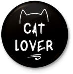 printfashion Cat Lover - Kitűző, hűtőmágnes - Fekete (3094985)