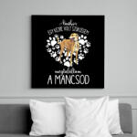 printfashion Megtaláltam a mancsod - Agár - Vászonkép - Fekete (6659744)